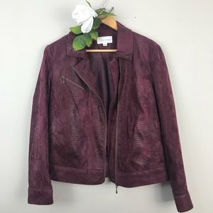 Erin London | Faux Snakeskin Suede Jacket